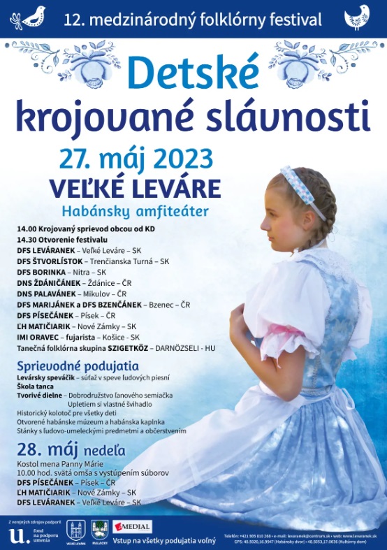 Detské krojované slávnosti 2023 Veľké Leváre - 12. ročník medzinárodného folklórneho festivalu