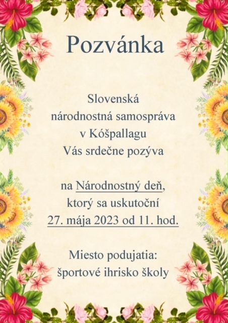Národnostný deň 2023 Kóšpallag