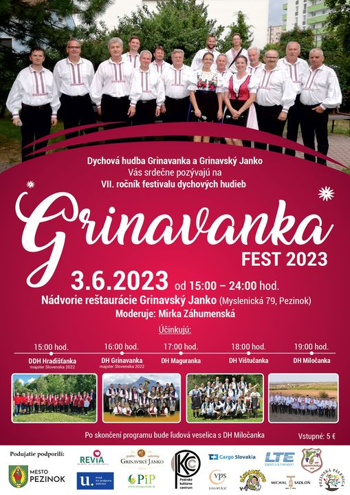 Grinavanka Fest 2023 Pezinok - VII. ročník festivalu dychových hudieb