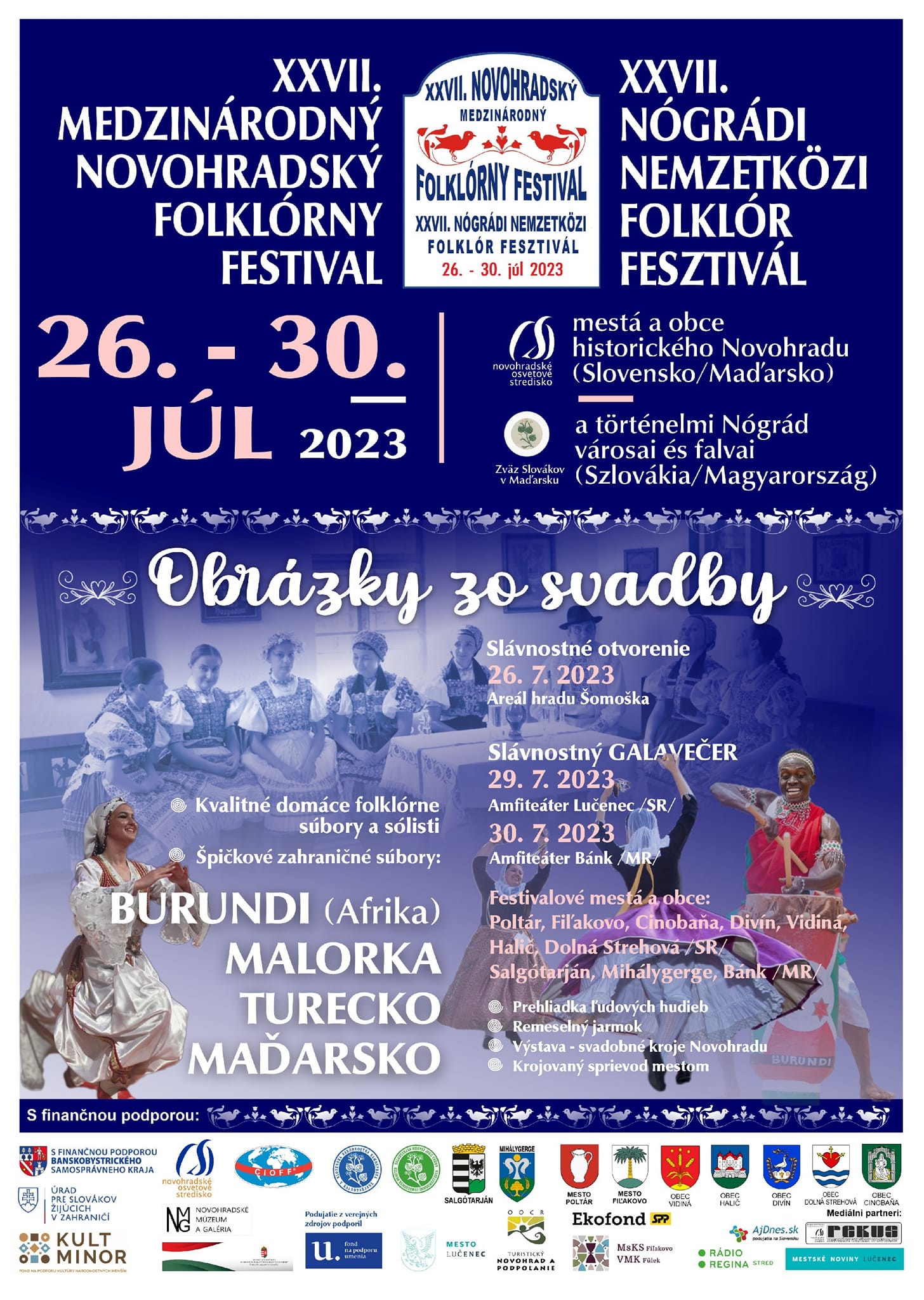 Medzinárodný Novohradský folklórny festival 2023 Lučenec - 27. ročník