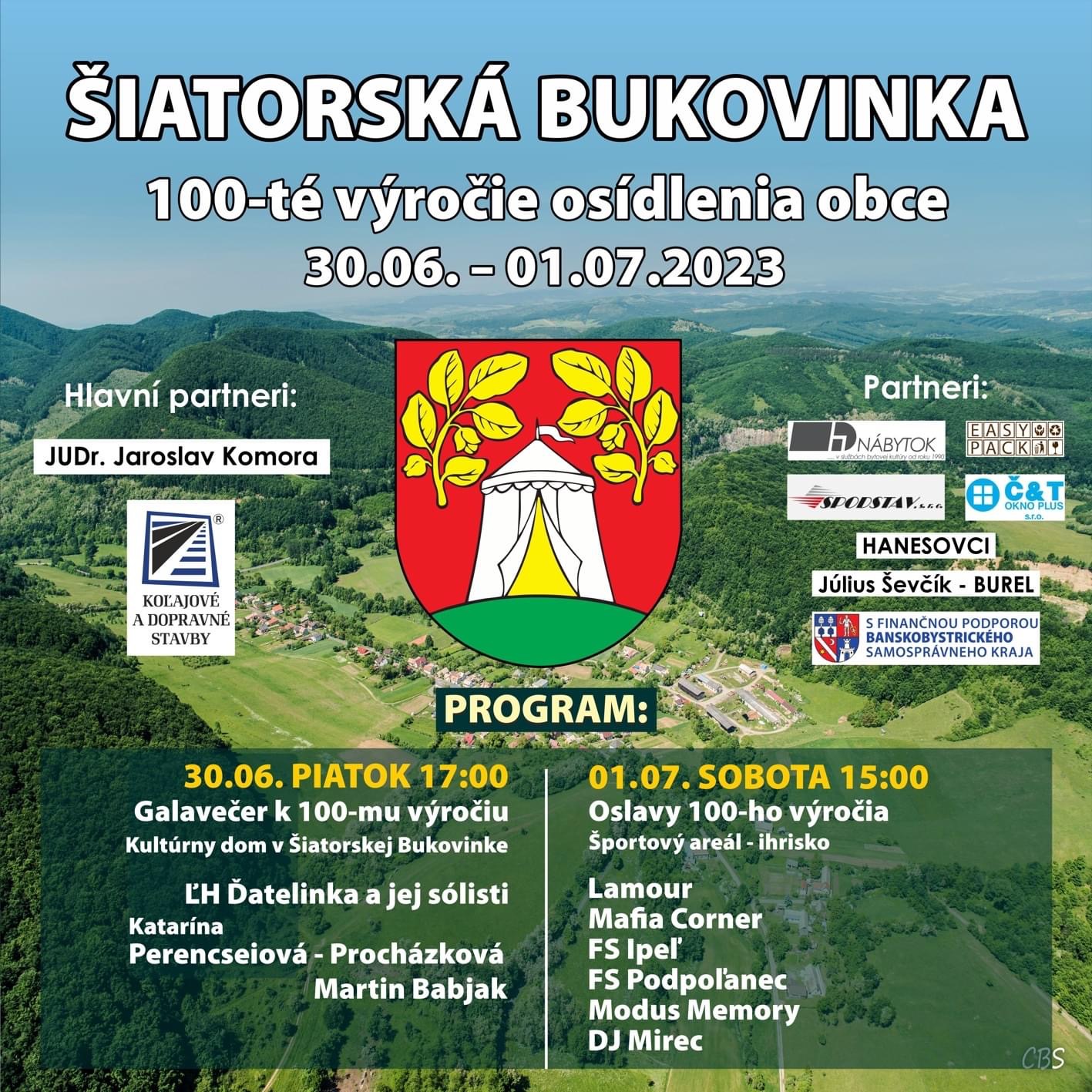 Šiatorská Bukovinka 2023 - 100-té výročie osídlenia obce