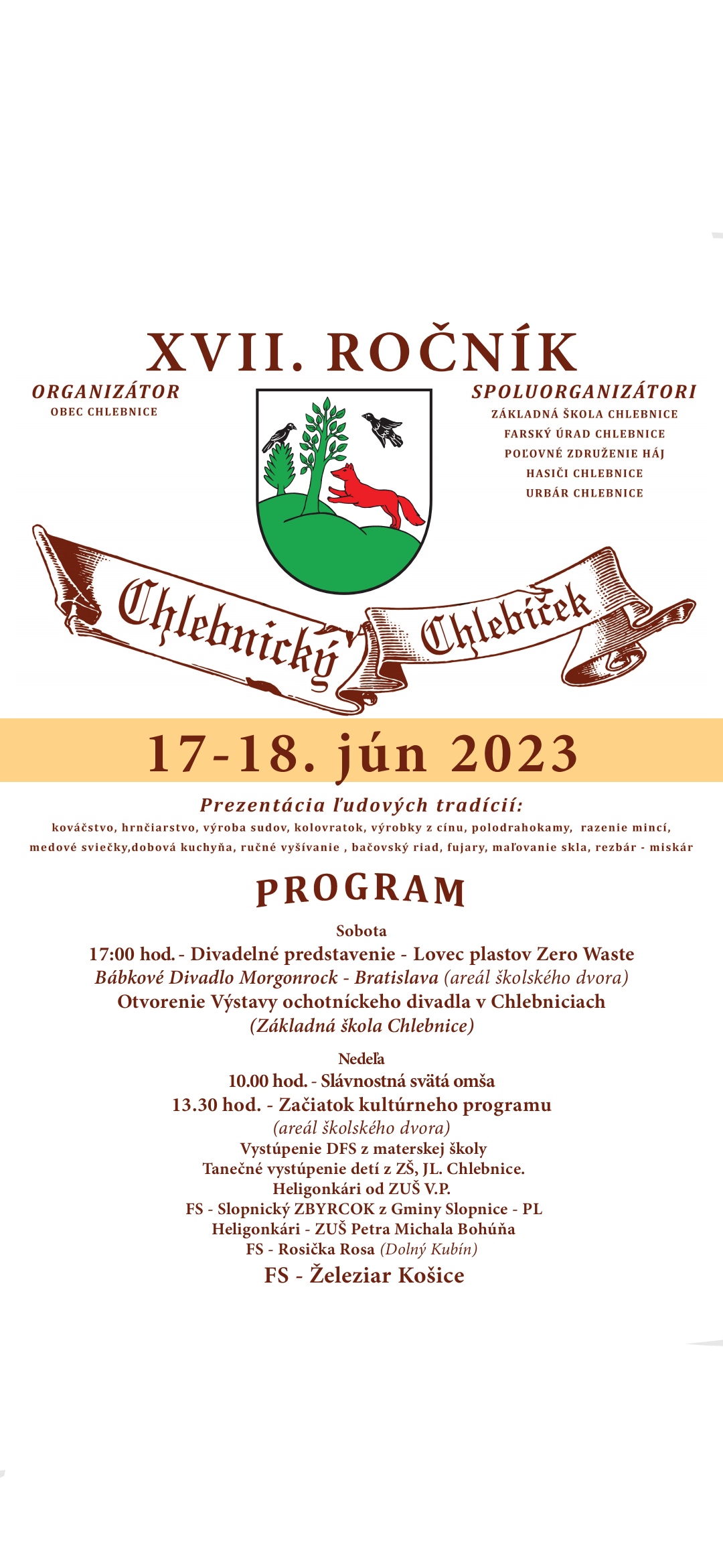 Chlebnick Chlebek 2023 Chlebnice - XV. ronk
