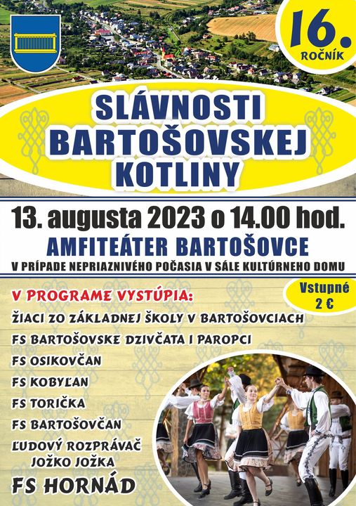 Slávnosti Bartošovskej kotliny 2023 - 16. ročník