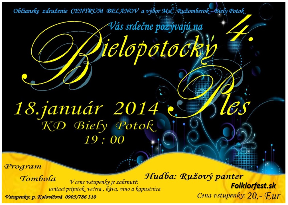 4. Bielopotocký ples Biely Potok 2014