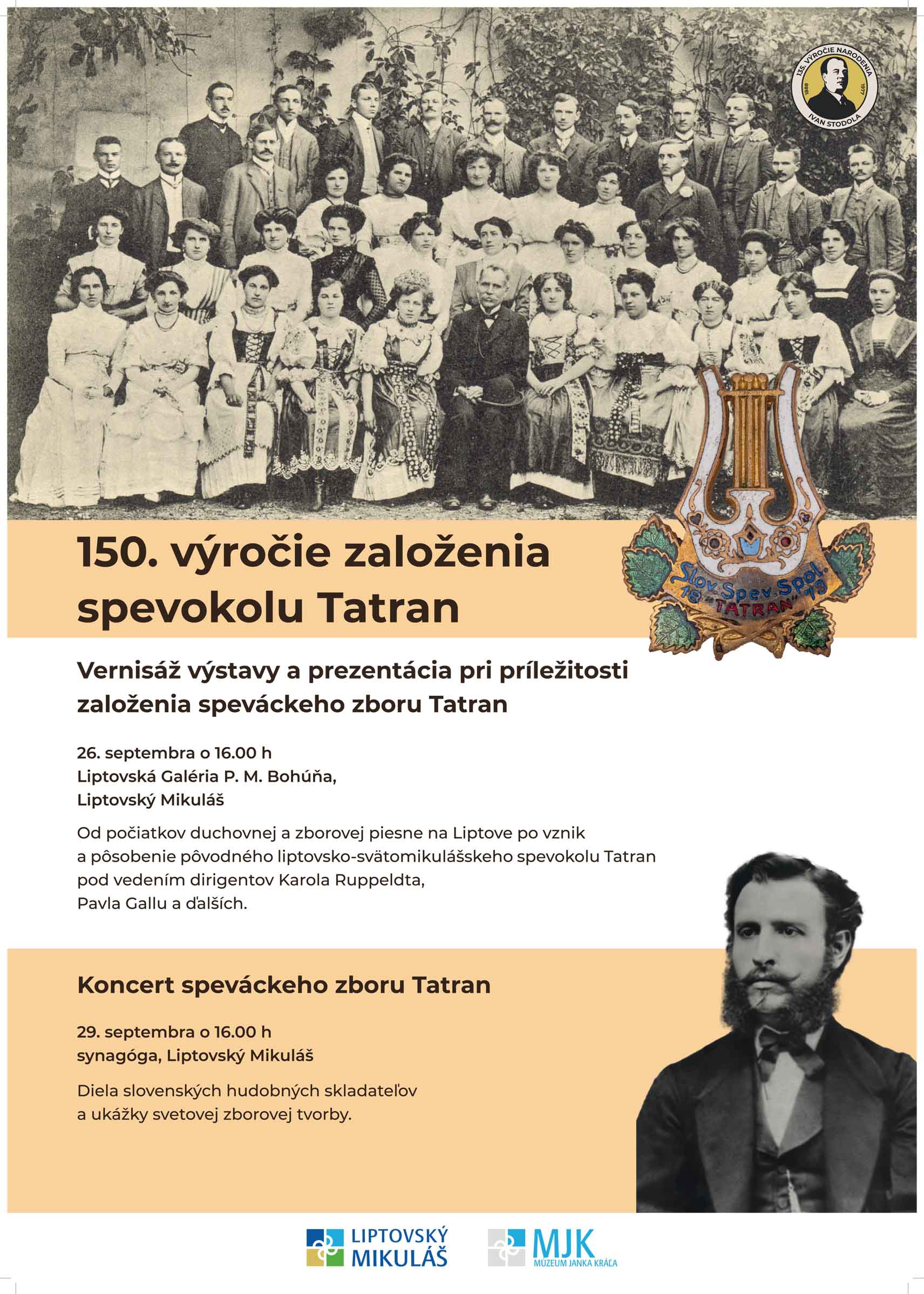 150. výročie spevokolu Tatran 2023  Liptovský Mikuláš
