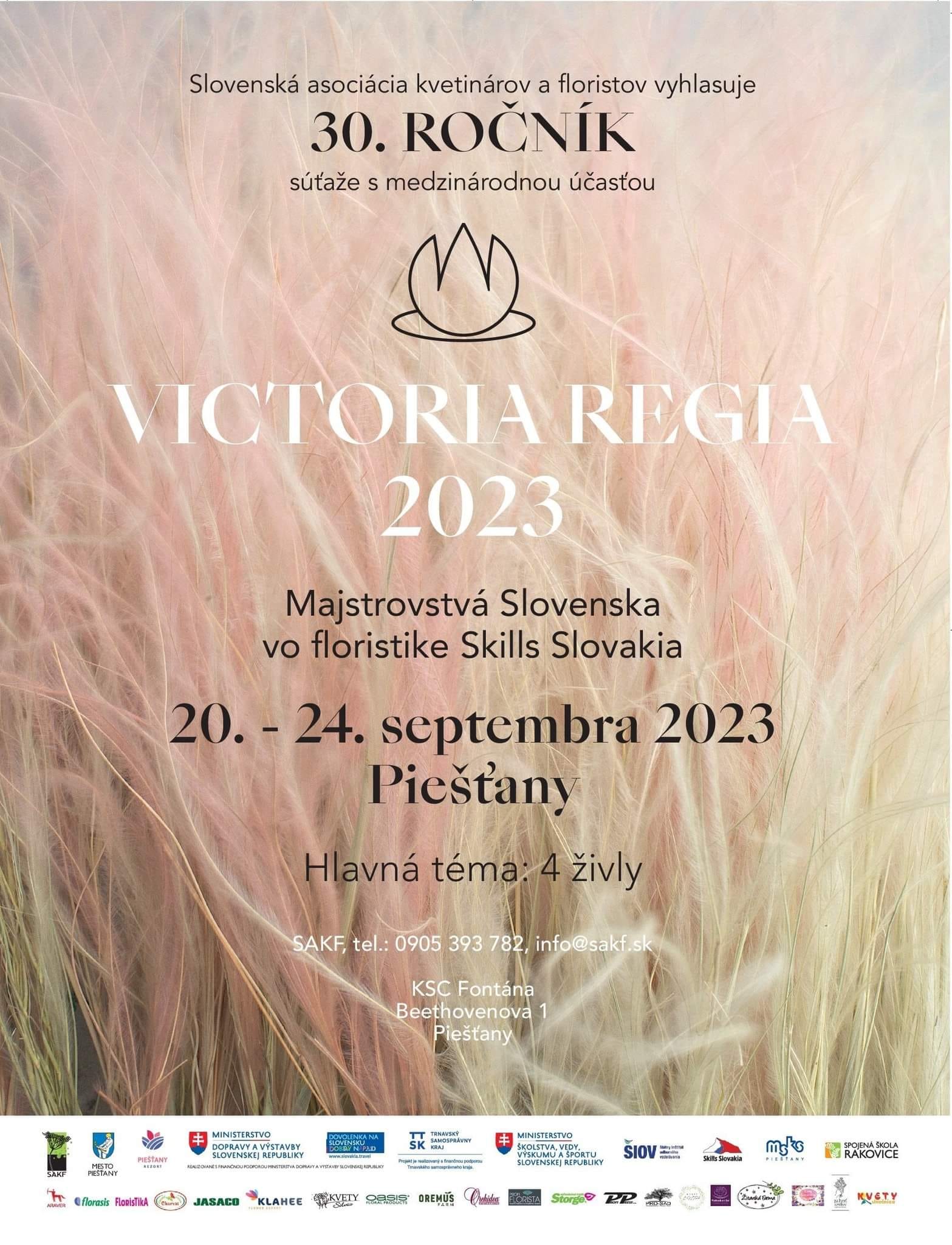 Victoria Regia 2023 Piešťany - 30. ročník majstrovstiev Slovenska vo floristike