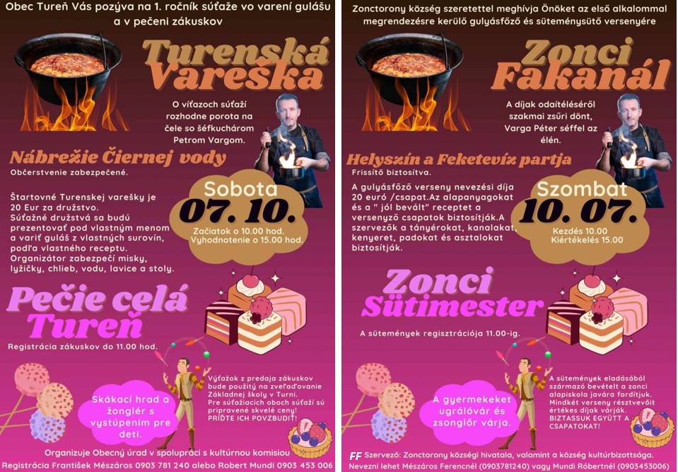 Súťaž vo varení gulášu a pečení zákuskov / Első alkalommal megrendezésre kerülő gulyásfőző és süteménysütő verseny 2023 Tureň - 1. ročník