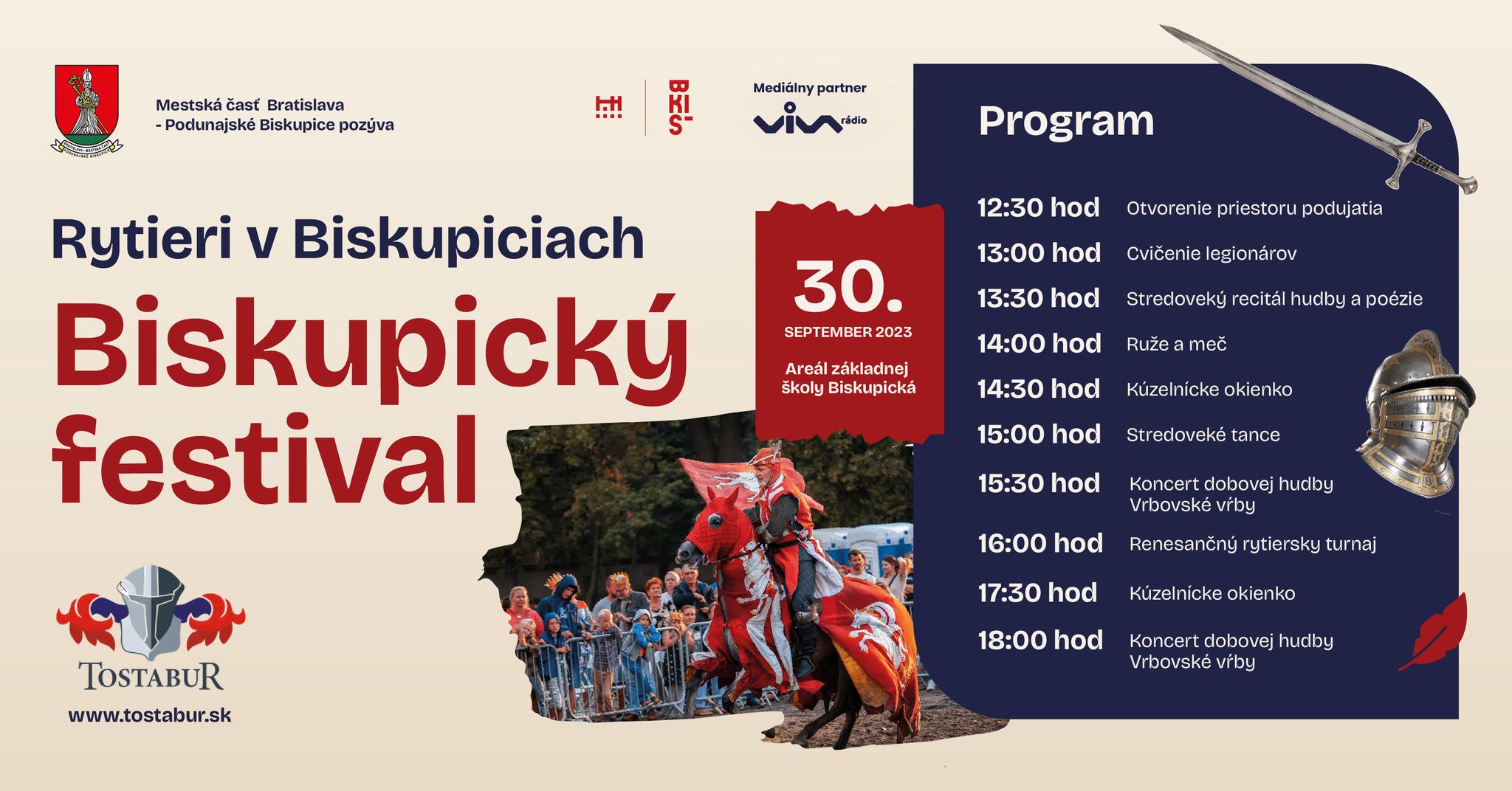 Biskupický festival 2023 Podunajské Biskupice - Rytierí v Biskupiciach
