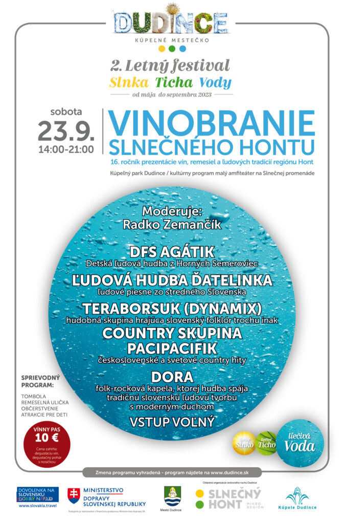 Vinobranie slnenho Hontu 2023 Dudince - 2. ronk 