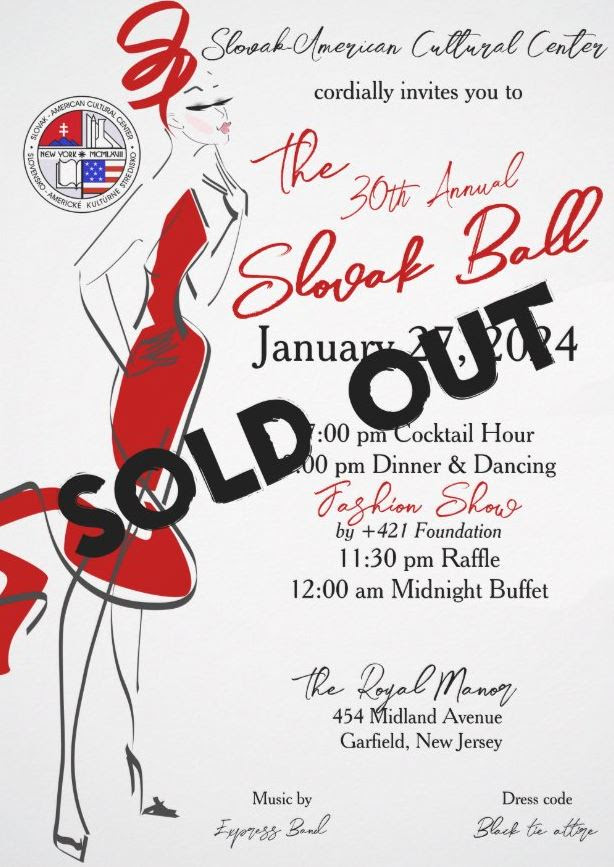SOLD OUT - - - 31th Annual Slovak Ball 2024 New Jersey