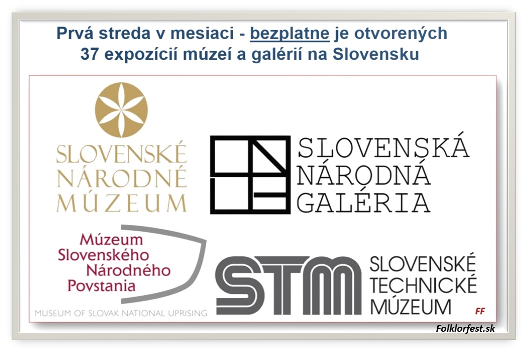 Prvá streda v mesiaci - bezplatne je otvorených 37 expozícií múzeí a galérií na Slovensku