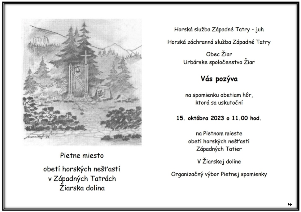 Pietna spomienka obet horskch neast v iarskej doline 2023 Zpadn Tatry-Juh