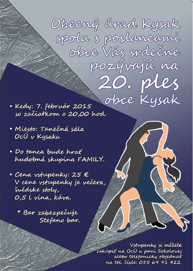 20.  ples obce Kysak 2015