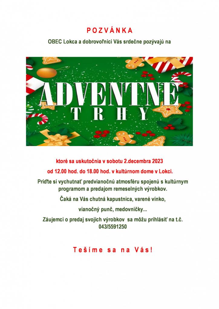 Adventn� trhy 2023 Lokca