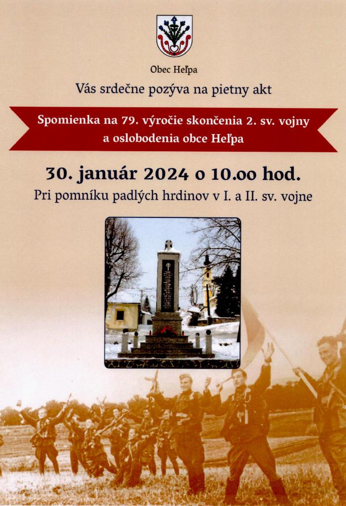 Pietna spomienka na 79. vroie skonenia 2. sv. vojny a oslobodenia obce Hepa 2024