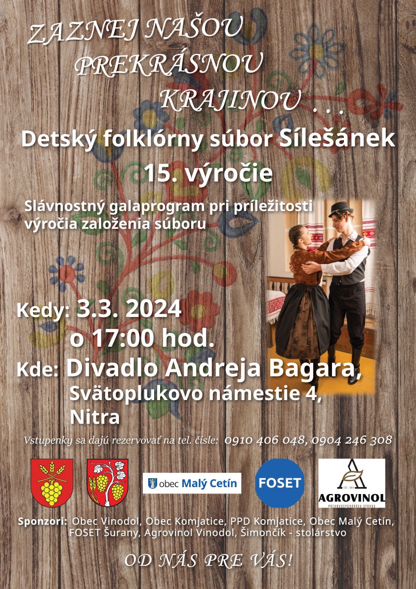 Detský folklórny súbor Sílešánek 2024 Nitra - 15.výročia založenia súboru