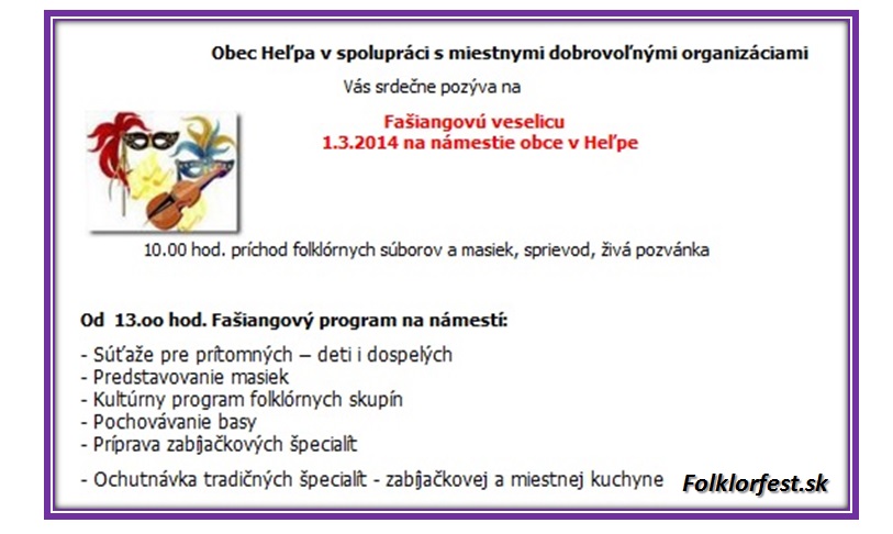 Fa�iangov� veselica He�pa 2014