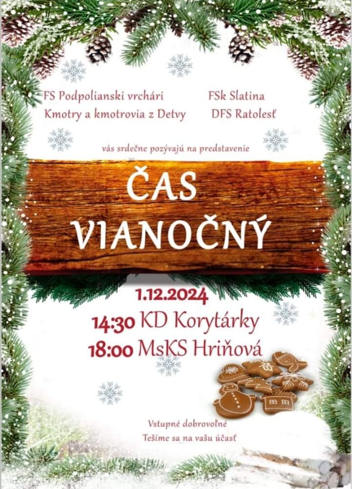 Čas Vianočný 2024 Korytárky