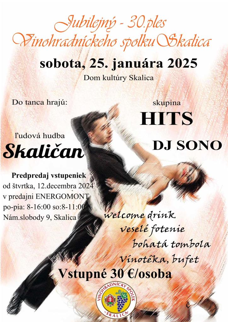 Ples Vinohradn�ckeho spolku Skalica 2025 - 30. ro�n�k