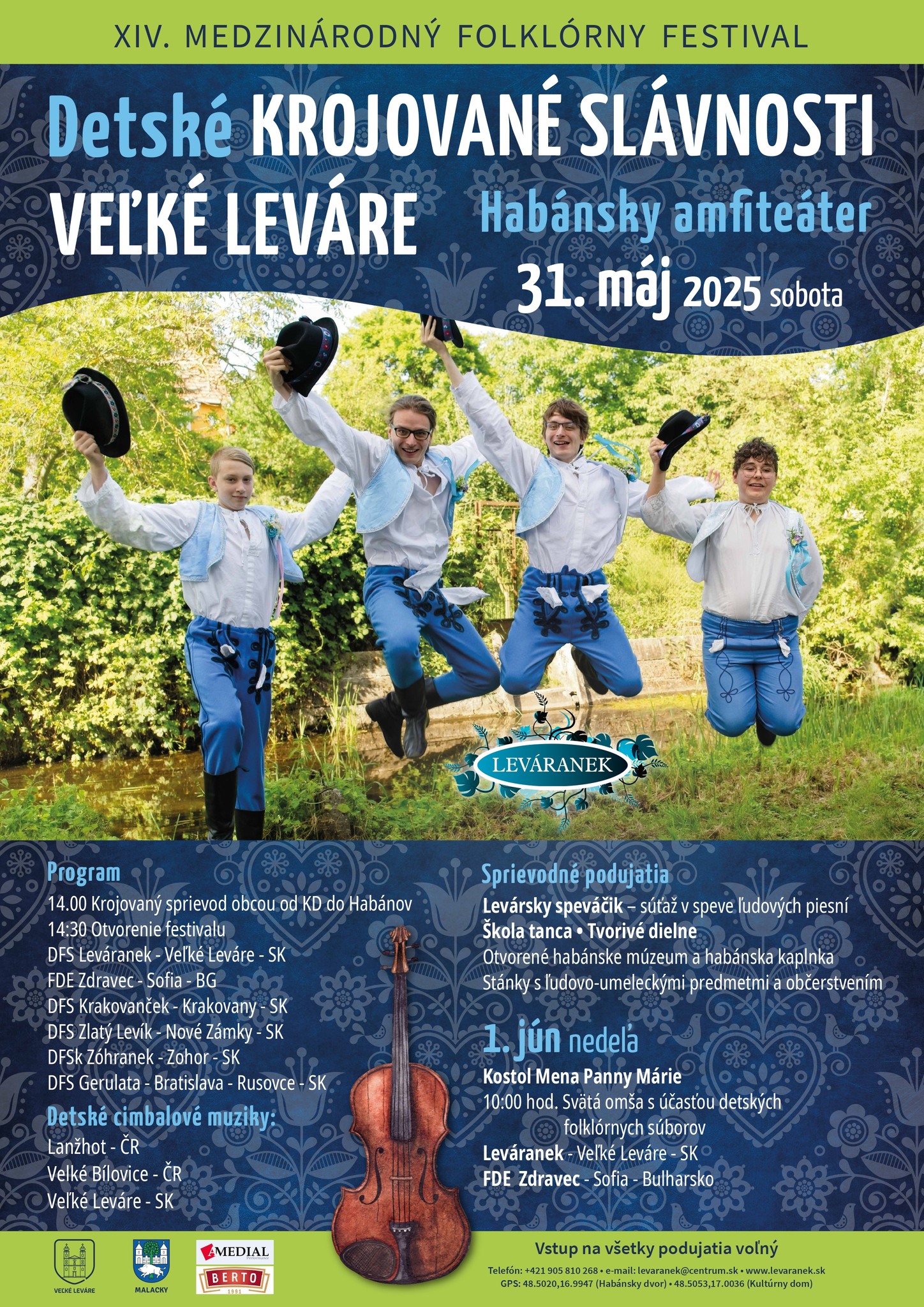 Detsk� krojovan� sl�vnosti 2025 Ve�k� Lev�re - XIV. Medzin�rodn� folkl�rny festival