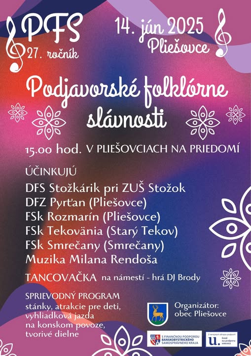 27. Podjavor�nske folkl�rne sl�vnosti 2025 Plie�ovce