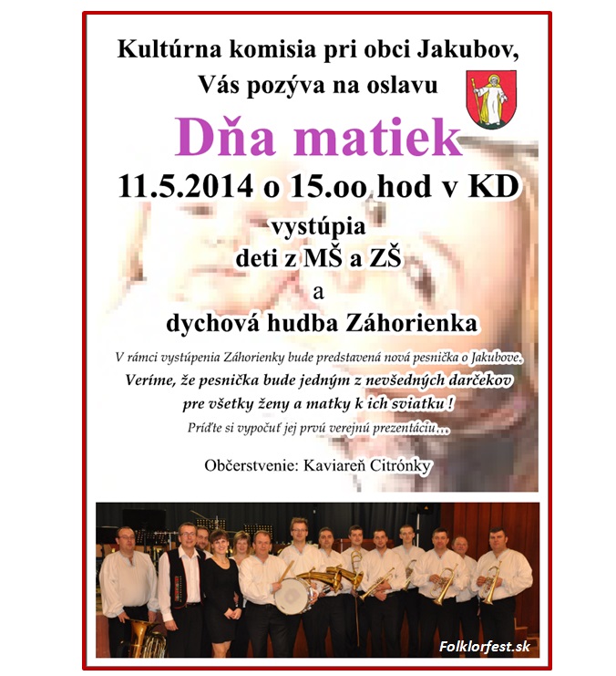 Deň matiek Jakubov 2014