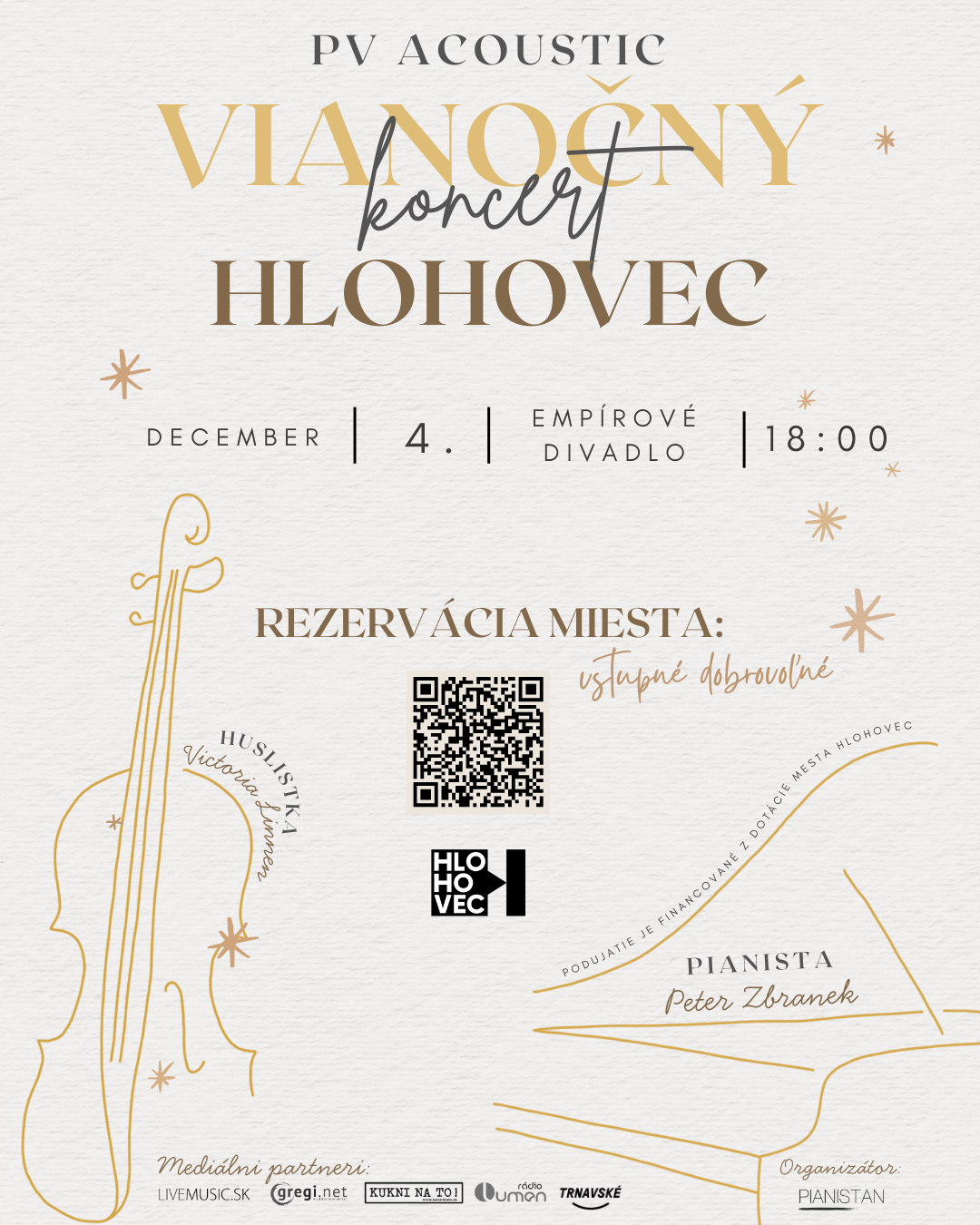 Victoria Linnen a Peter Zbranek: Klav�rno-hus�ov� viano�n� koncert Hlohovec