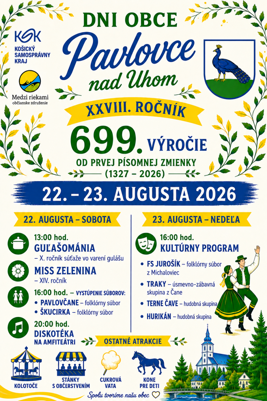 Dni obce Pavlovce nad Uhom 2026 - XXVIII. ročník