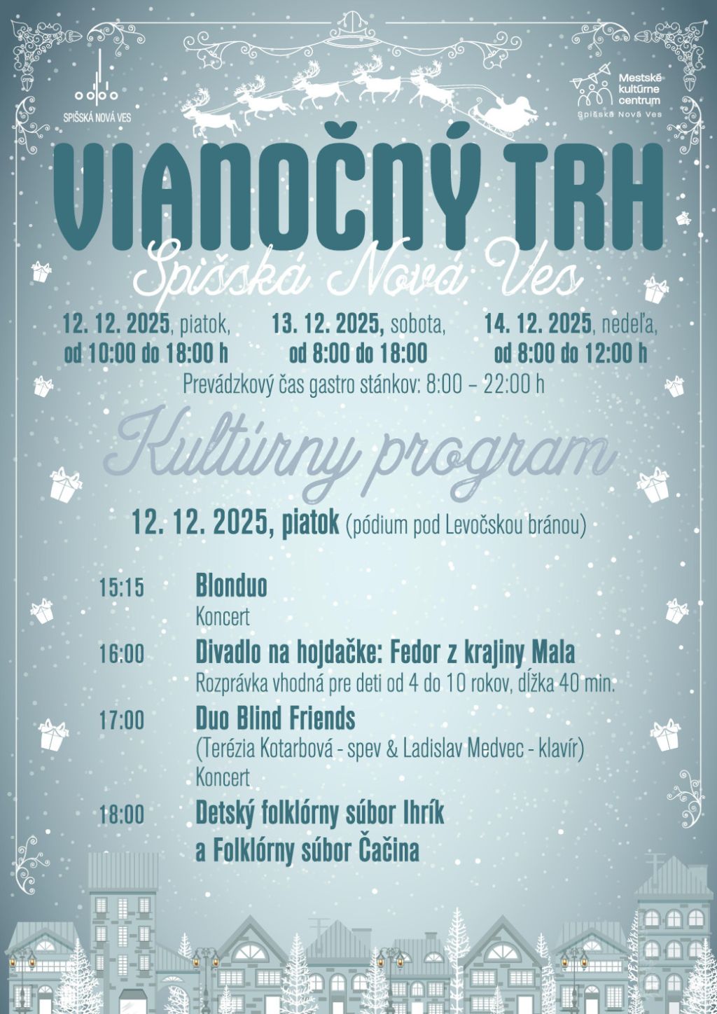 Vianočný trh 2025 Spišská Nová Ves