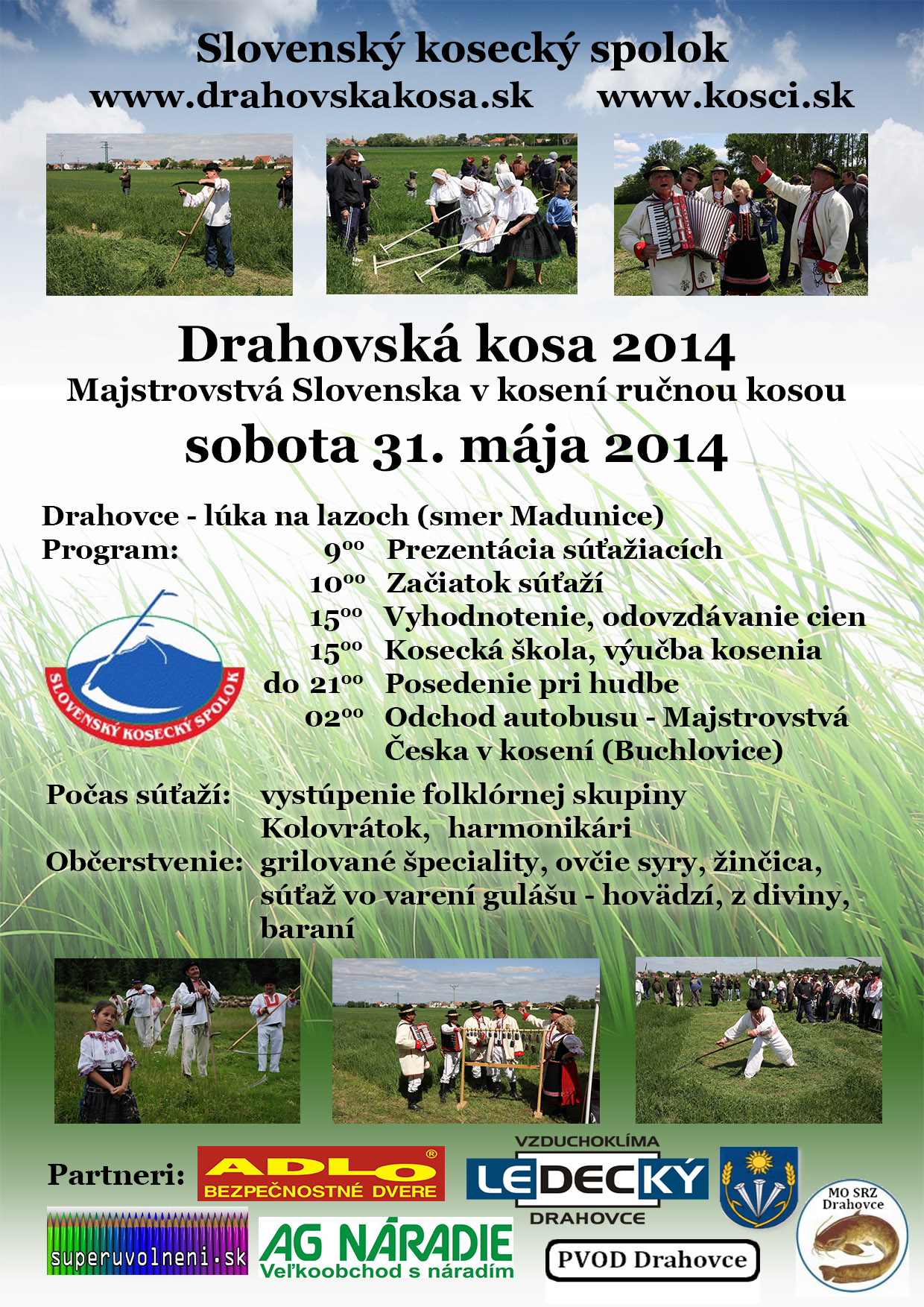 Drahovská kosa 2014 Drahovce - 3. ročník