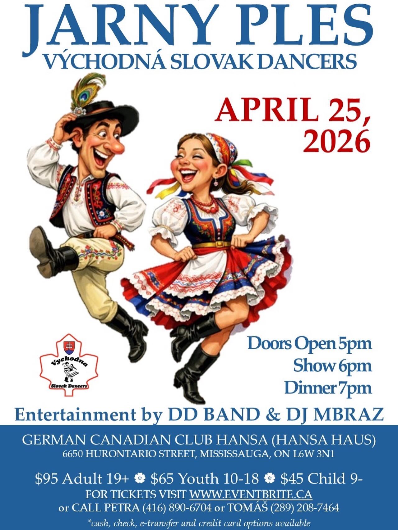 Jarn� ples 2026 Mississauga - Vychodna Slovak Dancers