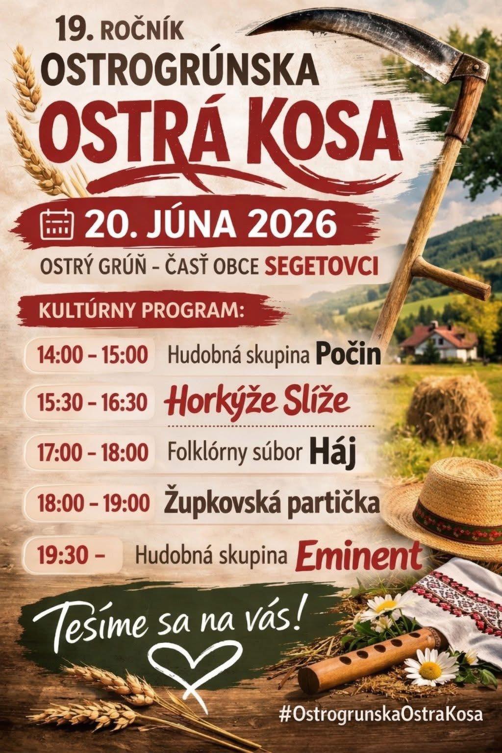 Ostrogr�nska ostr� kosa 2026 Ostr� Gr�� - 19. ro�n�k