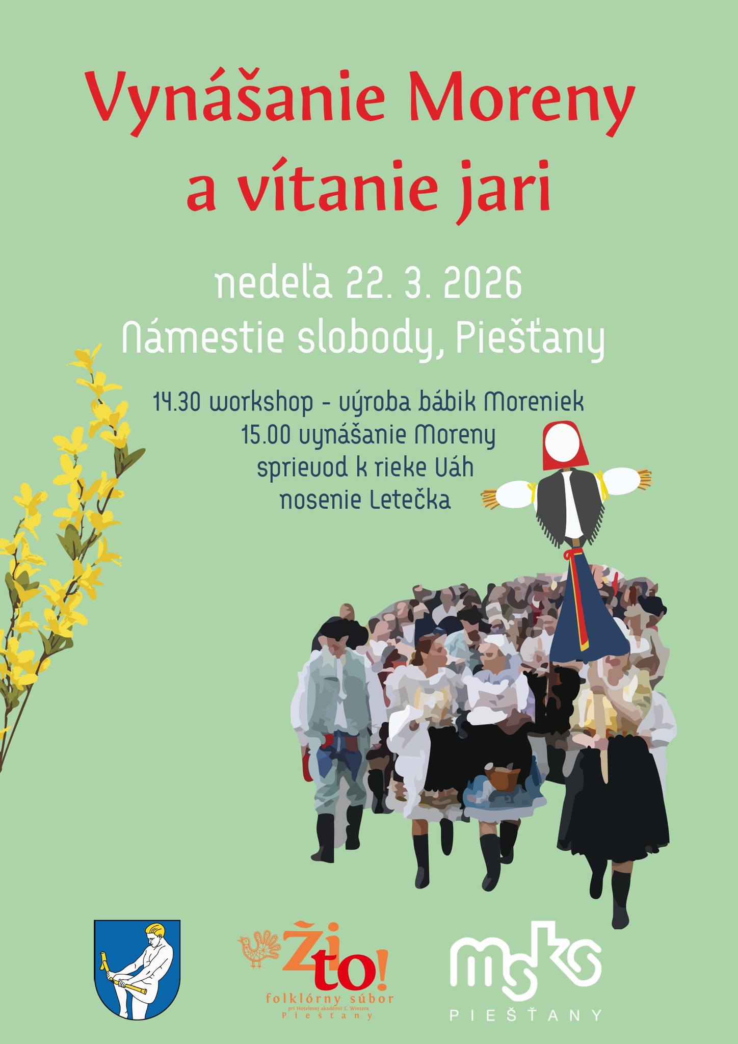 Vynášanie Moreny a vítanie jari 2026 Piešťany