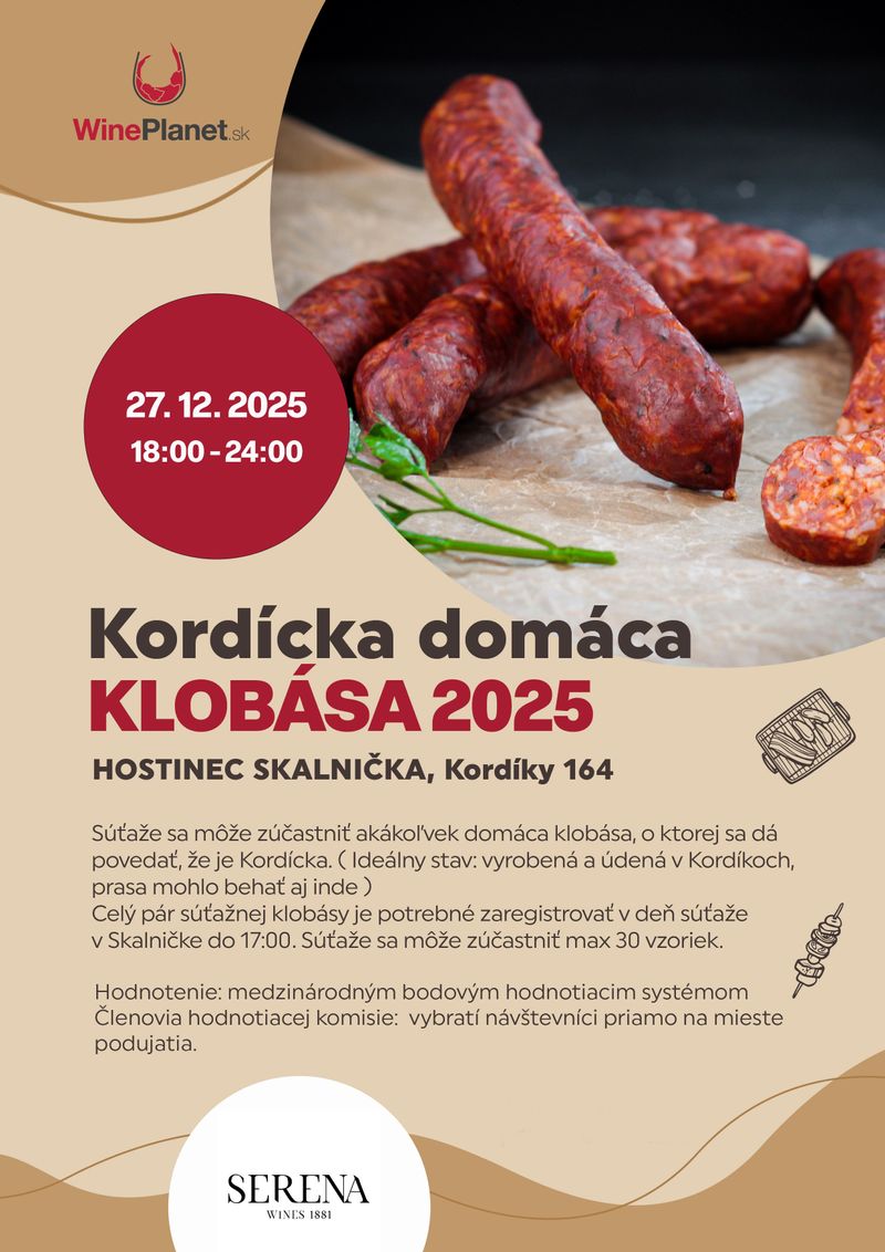 Kord�cka dom�ca klob�sa 2026 Kord�ky
