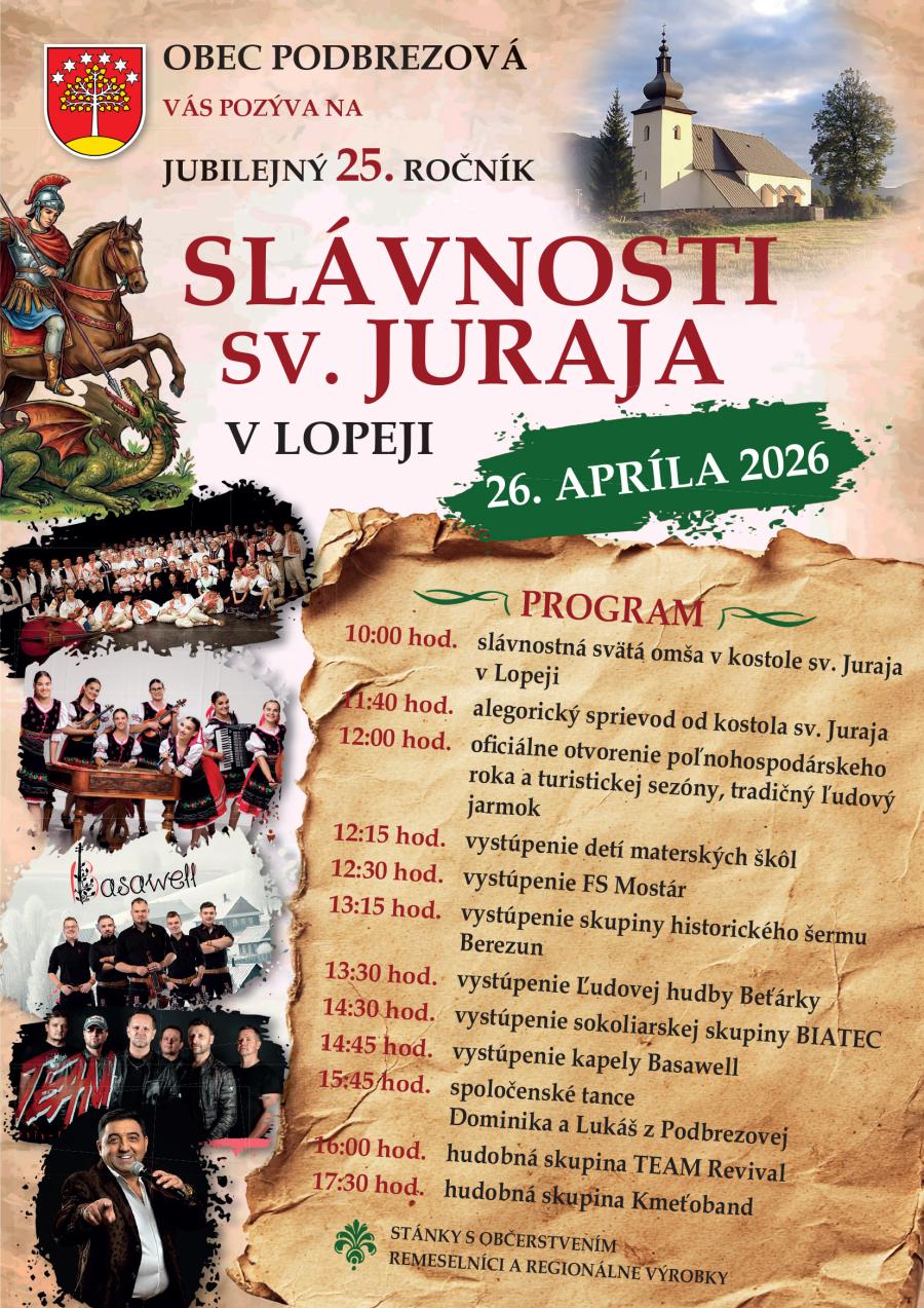 Jarn� sl�vnos� sv. Juraja 2026 Lopej - 25. ro�n�k