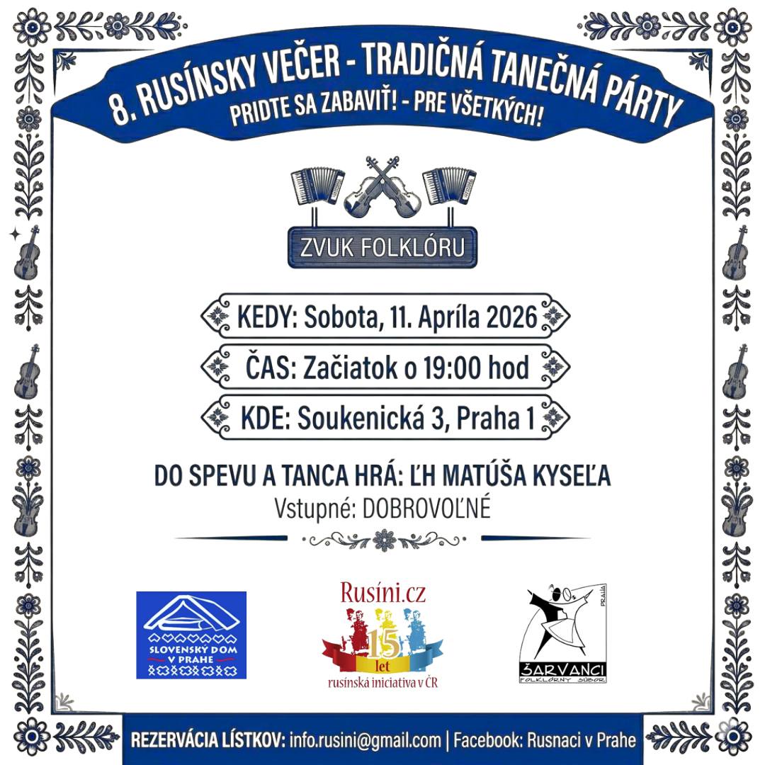 8. Rus�nsky ve�er / 8. Rus�nskŷj ve�ur 2026 Praha