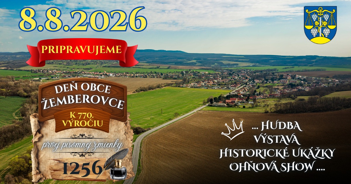 De� obce �emberovce 2026 - 770. v�ro�ie prvej p�somnej zmienky