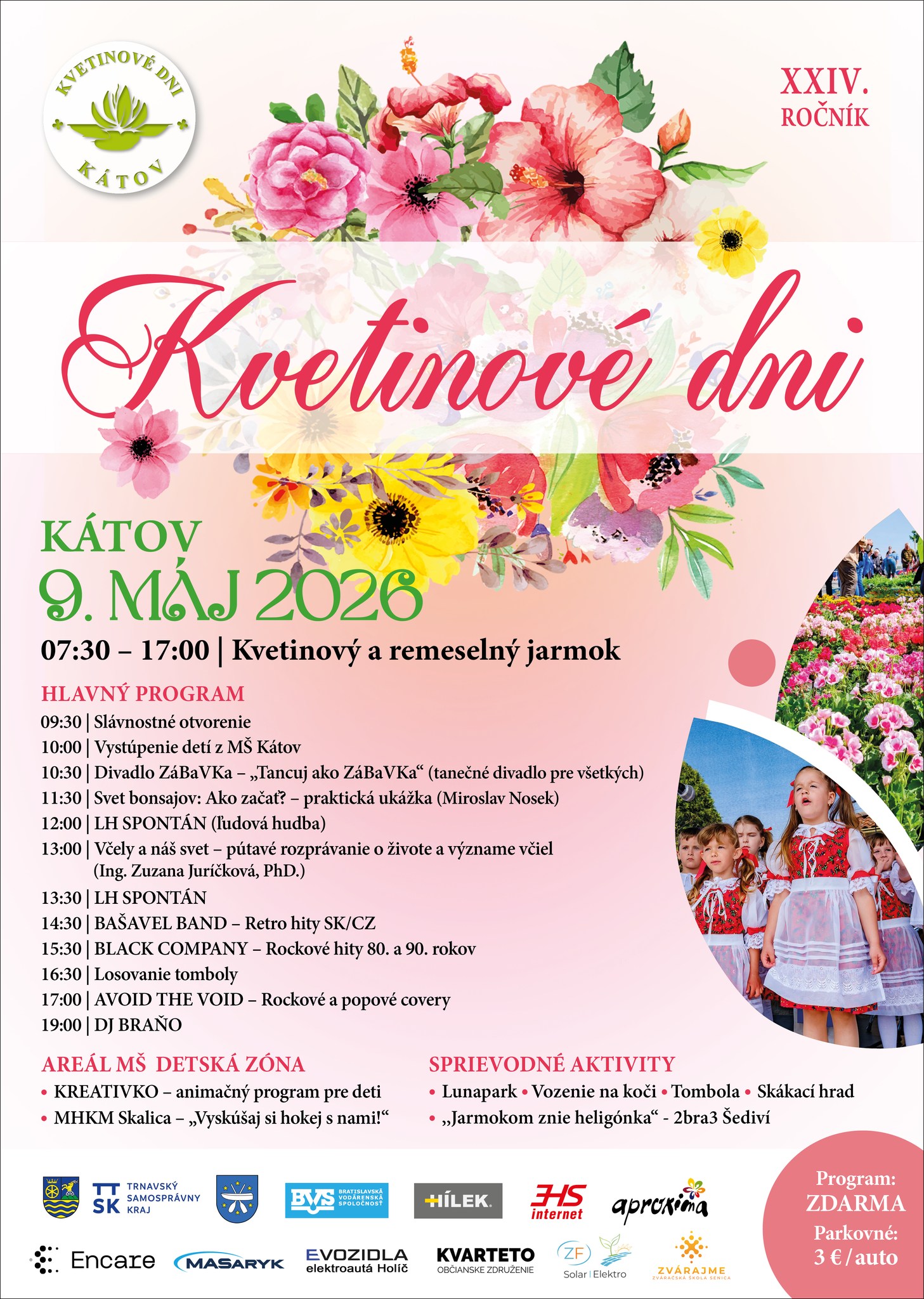 Kvetinov� dni 2026 K�tov - 24. ro�n�k Kvetinov� a remeseln� jarmok