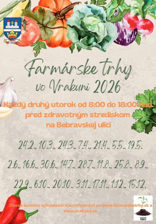 Farm�rske trhy 2026 Vraku�a