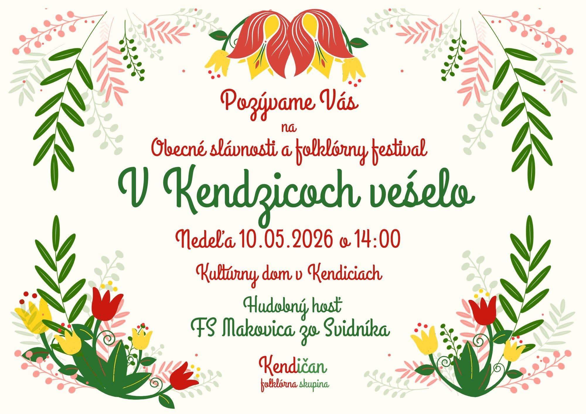 V Kendiciach ve�elo 2026 Kendice