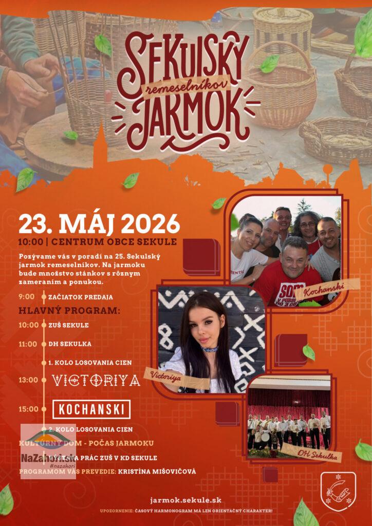 XXV. Sekulsk� jarmok remeseln�kov 2026 Sekule