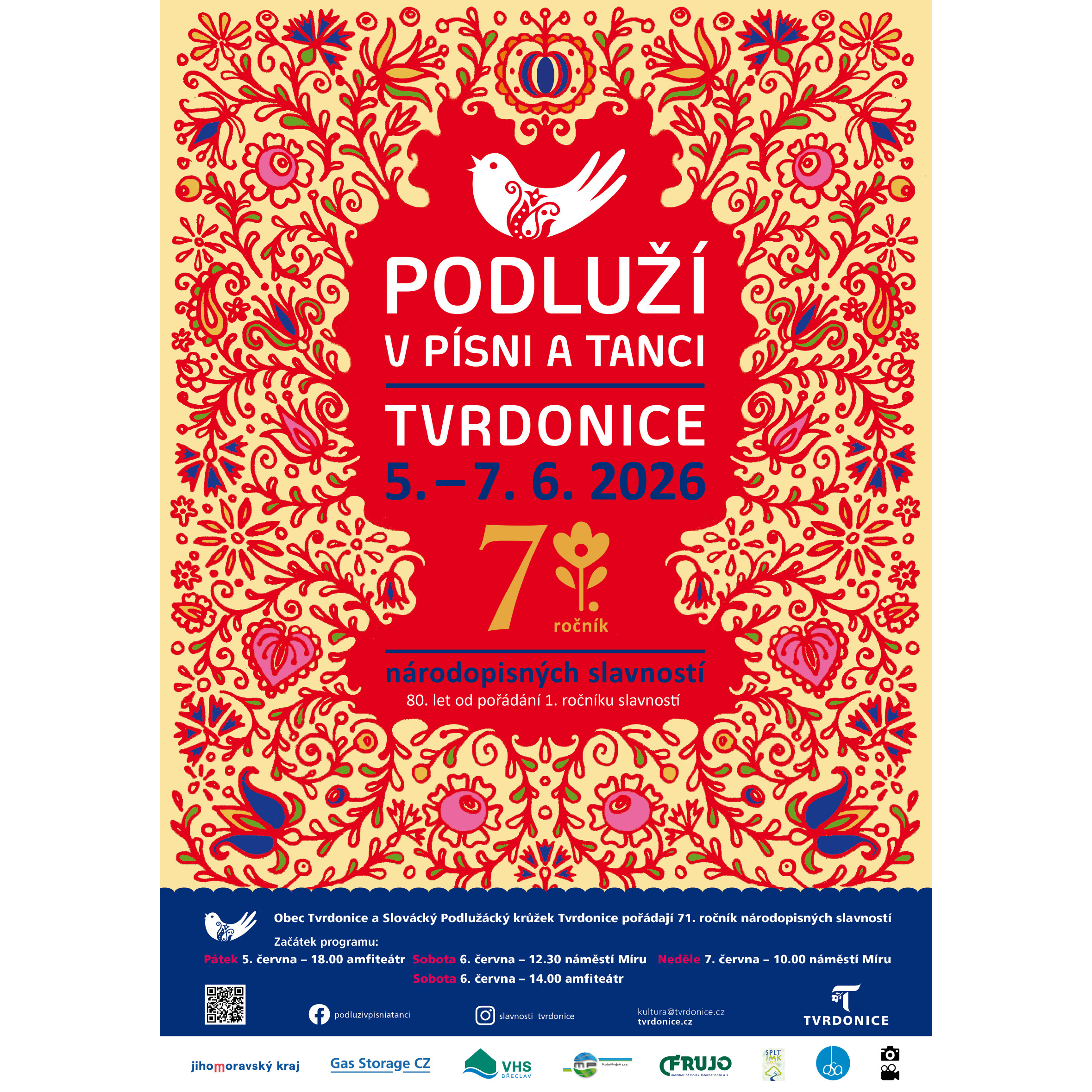 Podlu�� v p�sni a tanci 2026 Tvrdonice - 71. ro�n�k n�rodopisn�ch sl�vnost� a 80 let od po��d�n� 1. ro�n�ku sl�vnost�