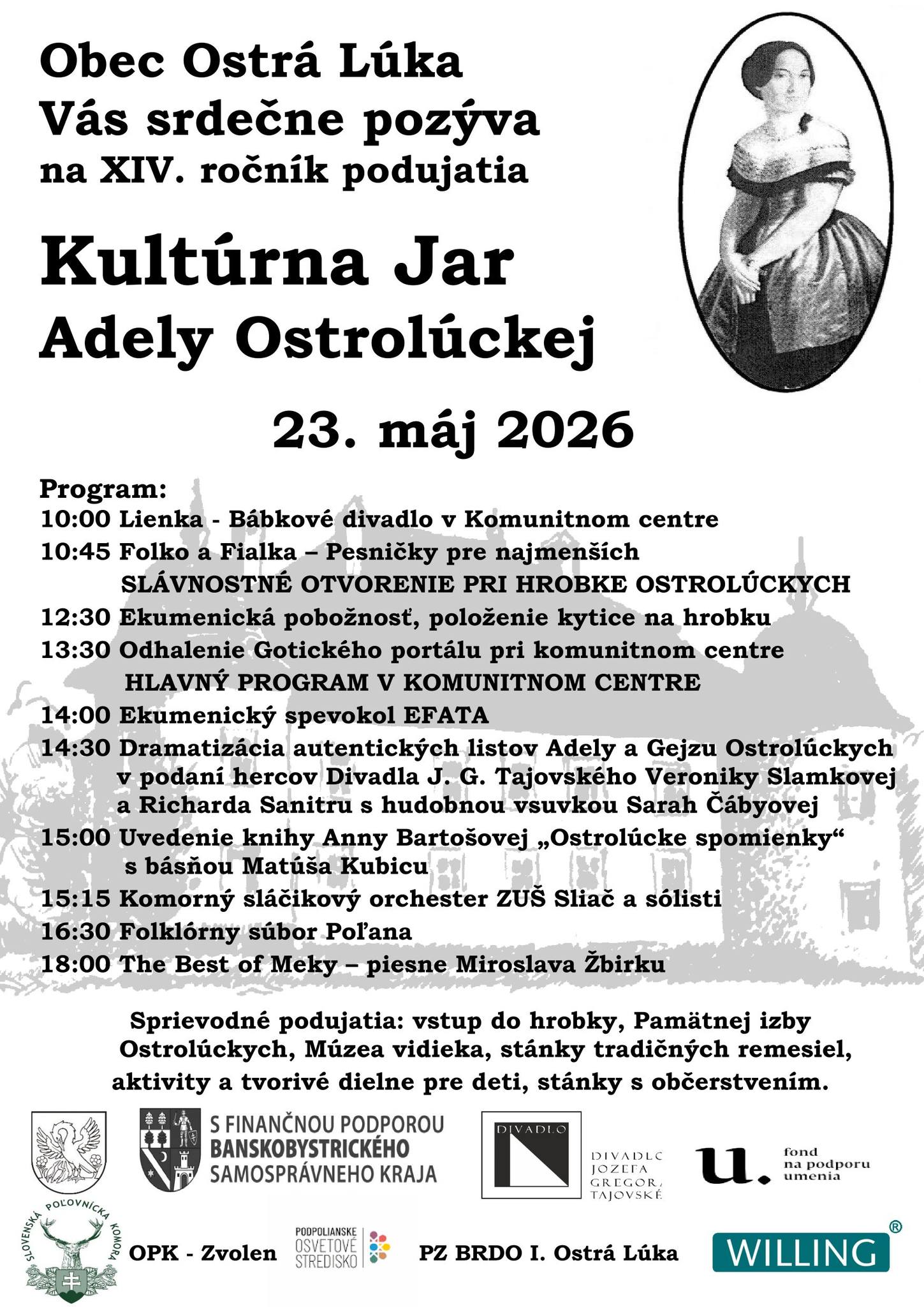 Kultúrna jar Adely Ostrolúckej 2026 Ostrá Lúka - 14. ročník
