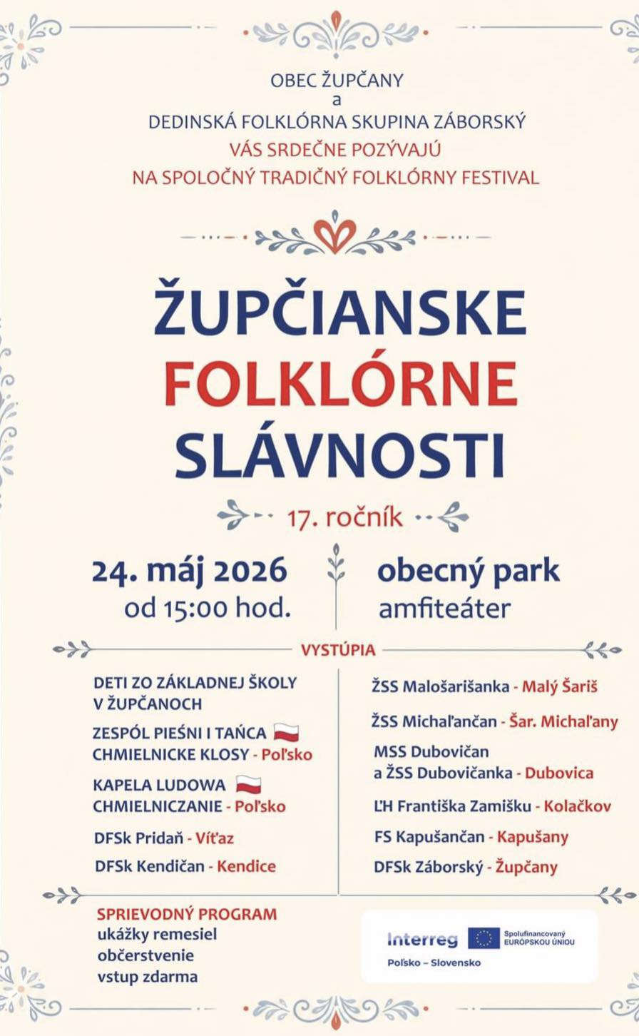 Župčianske folklórne slávnosti 2026 Župčany