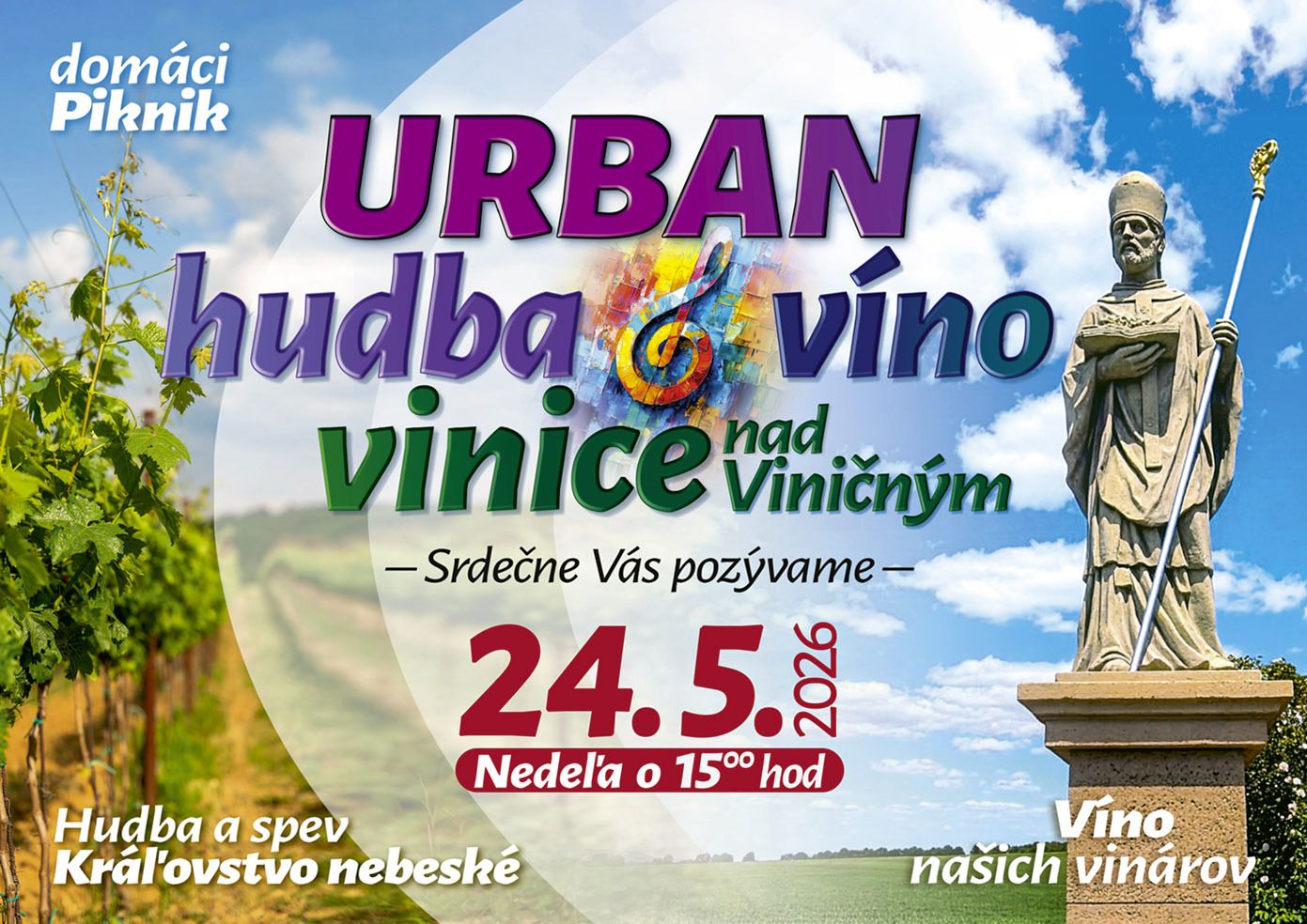 Urban hudba a víno 2026 Viničné