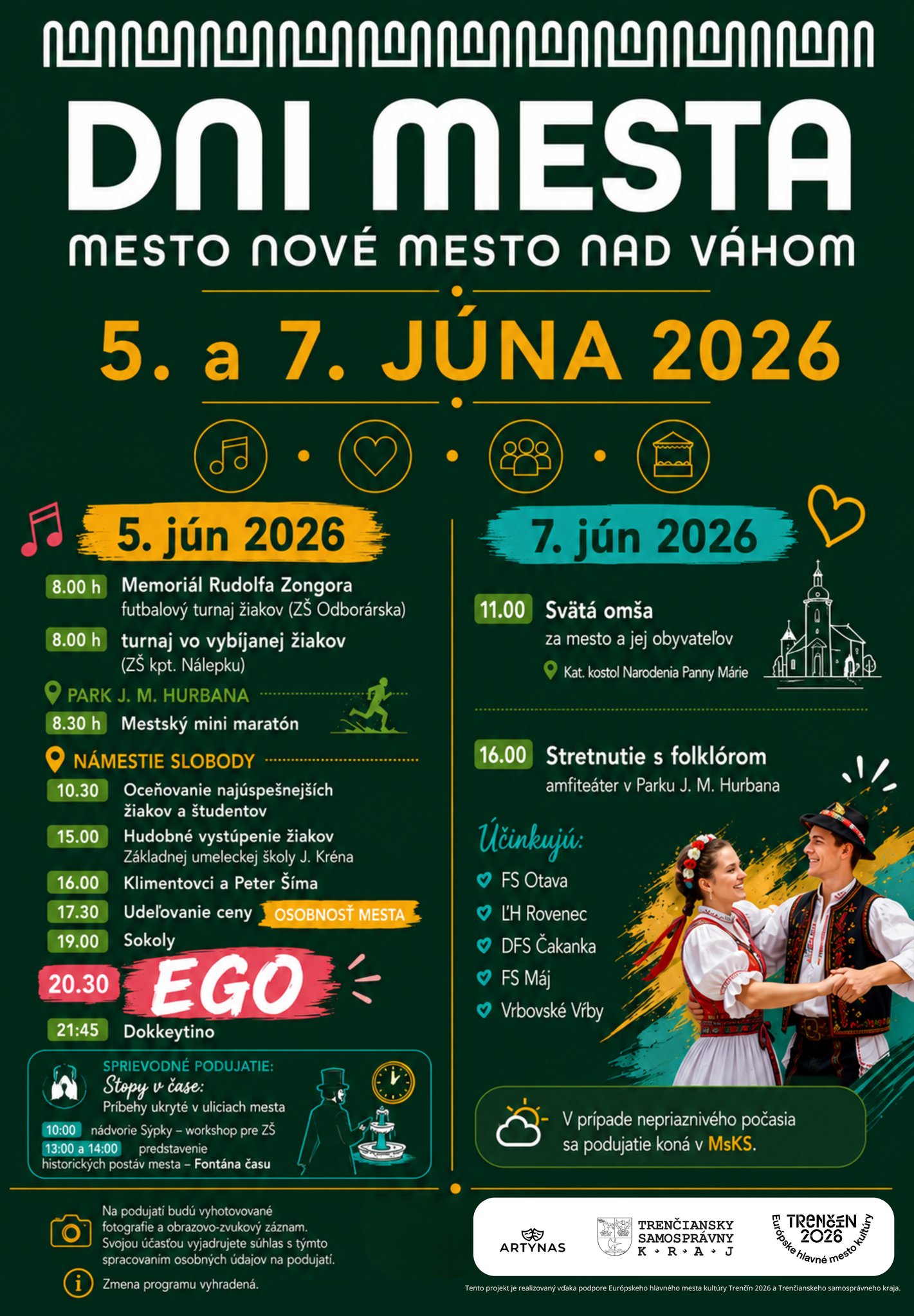 Dni mesta 2026 Nové Mesto nad Váhom