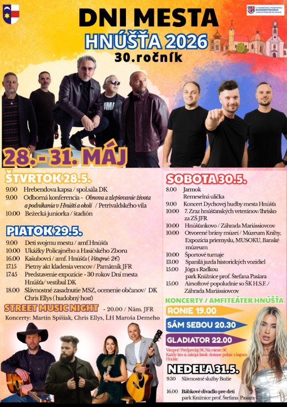 Dn� mesta Hn���a 2026 - 30. ro�n�k 