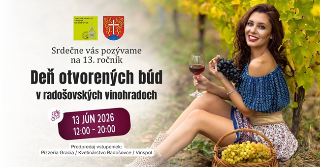 Deň otvorených búd v radošovských vinohradoch 2026 Radošovce - 13. ročník
