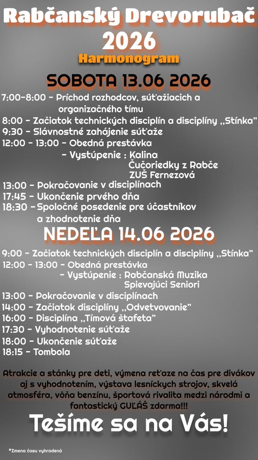 Rab�ansk� Drevoruba� 2026 Rab�a - 3. ro�n�k 