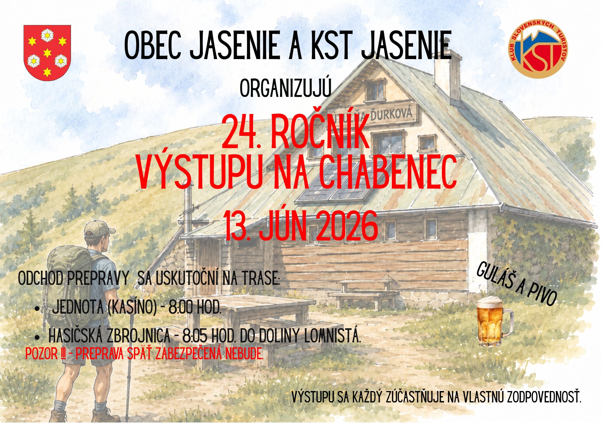 V�stup na Chabenec 2026 Jasenie - 24. ro�n�k